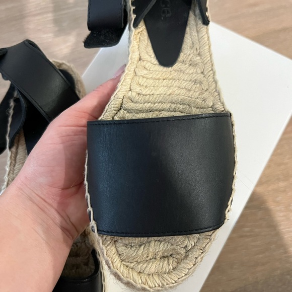 NWT Vince Edie Platform Espadrille Sandal, Black - Picture 9 of 16